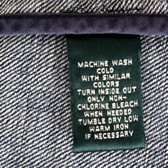 Lauren Jeans CO Denim Jacket with RLL Monogram Buttons size L - Picture 16 of 16